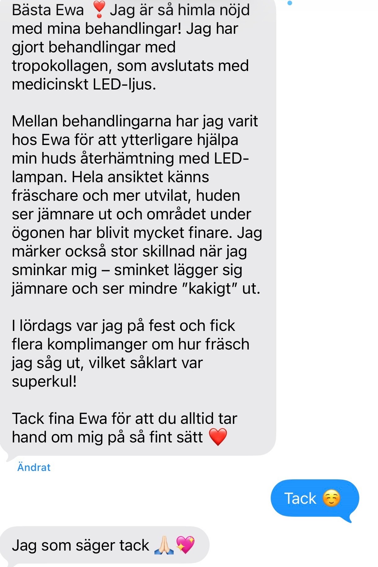 Kundomdöme, tropokollagen-behandling